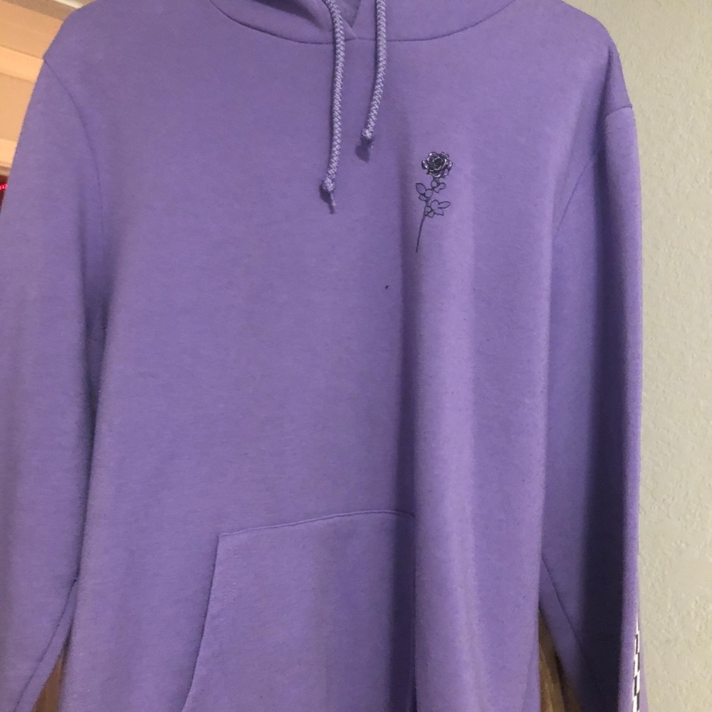 purple graphic hoodie